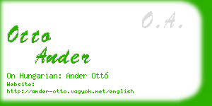 otto ander business card